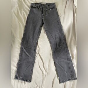 Levi’s Wedgie Straight grey/black wash jean, sz 25 x 28, like new